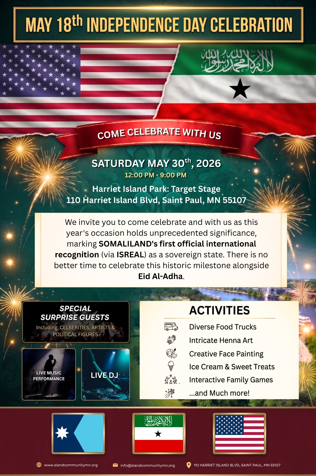 May 18th Independence Day Celebration 2026 Flyer